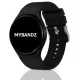 MYBANDZ Szilikon óraszíj Galaxy Watch 4-5-6-7/fekete-rés nélkül/ 20mm