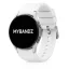 MYBANDZ Szilikon óraszíj Galaxy Watch 4-5-6-7/fehér-rés nélkül/ 20mm
