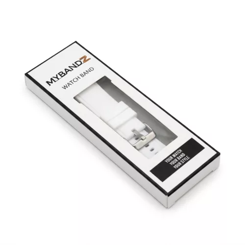 MYBANDZ Szilikon óraszíj Galaxy Watch 4-5-6-7/fehér-rés nélkül/ 20mm