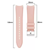   MYBANDZ Szilikon óraszíj Galaxy Watch 4-5-6-7/rózsaszín-rés nélkül/ 20mm