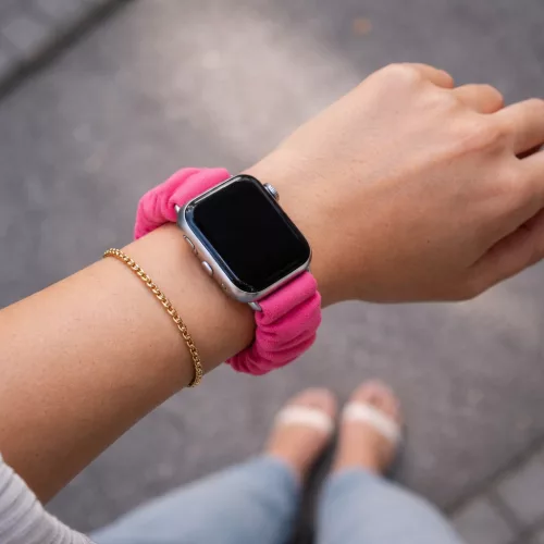 Apple Watch  scrunchie óraszíj-pink 40/41 és 42 mm