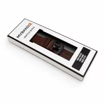   MYBANDZ Olasz prémium bőróraszíj / barna-fekete csattal / 18mm