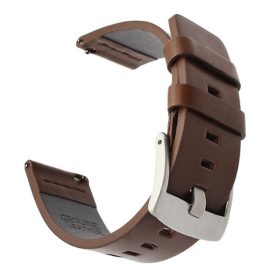   MYBANDZ Olasz prémium bőróraszíj / barna-ezüst csattal / 18mm