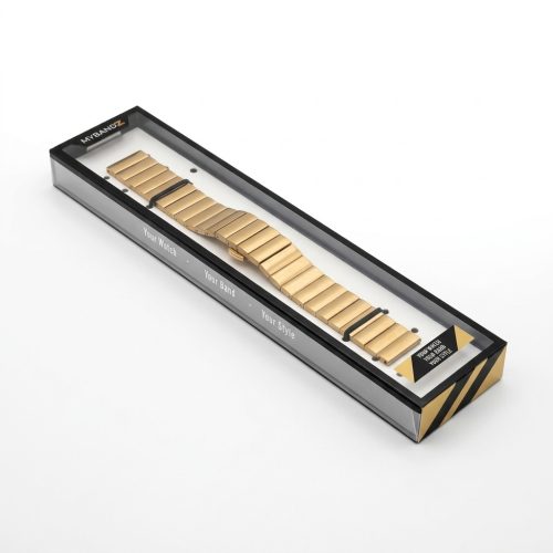 MYBANDZ Nagy láncszemes fém óraszíj / rosegold / 18mm