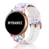 MYBANDZ Szilikon óraszíj rosegold csattal (pillangó mintás) / 22mm