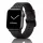 Apple Watch karbonszálas bőróraszíj - fekete - piros varrás 40/41 és 42mm