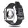Apple Watch karbonszálas bőróraszíj / fekete / 42/44/45/49 mm