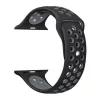 Apple Watch lélegző szilikon óraszíj /fekete-szürke/ 40/41 és 42mm