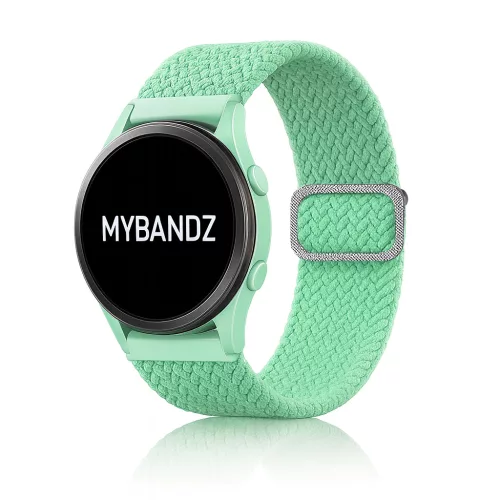 MYBANDZ Állítható elasztikus szövet óraszíj /pisztácia/ 22mm