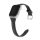 Apple Watch vékony bőróraszíj /fekete/ - ezüst csattal 42/44/45/49 mm