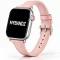 Apple Watch vékony bőróraszíj /púder/ - ezüst csattal 44/45/46/49 mm
