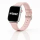 Apple Watch slim vékony bőróraszíj /púder/ - ezüst csattal 44/45/46/49 mm