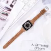 Apple Watch vékony bőróraszíj /barna/ - ezüst csattal 44/45/46/49 mm