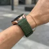 MYBANDZ Állítható elasztikus szövet óraszíj /zöld/ 22mm