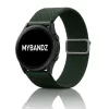 MYBANDZ Állítható elasztikus szövet óraszíj /zöld/ 20mm
