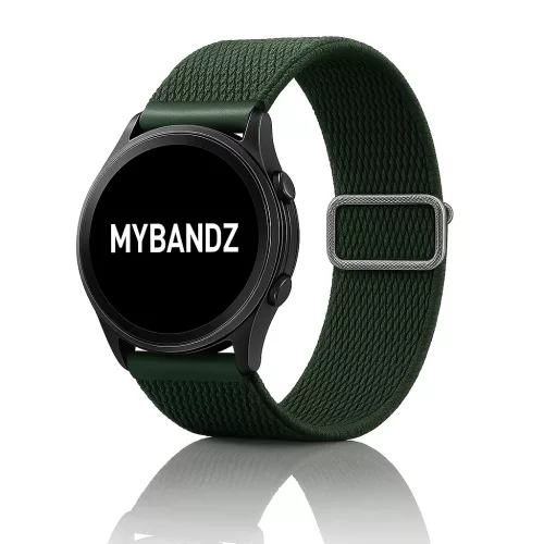 MYBANDZ Állítható elasztikus szövet óraszíj /zöld/ 20mm