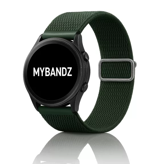 MYBANDZ Állítható elasztikus szövet óraszíj /zöld/ 20mm