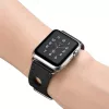 Apple Watch rally bőróraszíj /fekete/ 44/45/46/49 mm