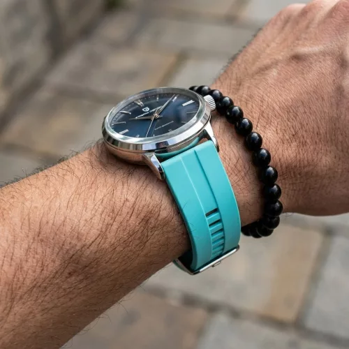 MYBANDZ Sportos szilikon óraszíj - /türkiz/ 22mm