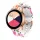 MYBANDZ Szilikon óraszíj rosegold csattal (virágmintás) / 22mm
