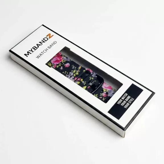 Apple Watch csatos szilikon óraszíj /black rose/ 44/45/46/49 mm