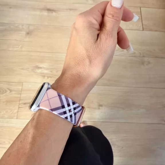 Apple Watch csatos szilikon óraszíj /Burberry/ 40/41 és 42mm