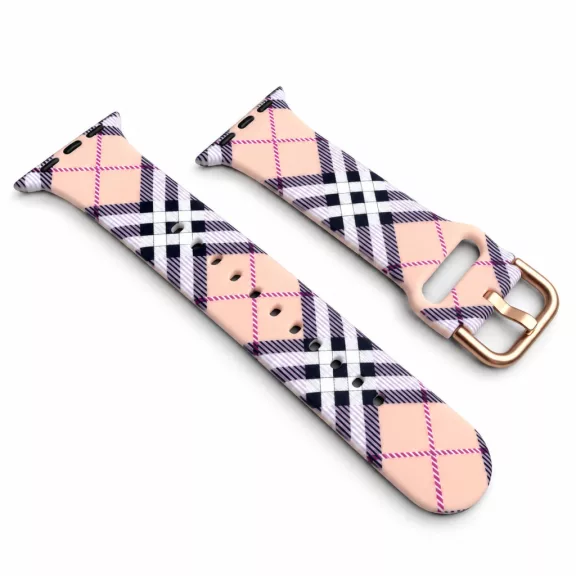 Apple Watch csatos szilikon óraszíj /Burberry/ 40/41 és 42mm