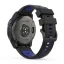 MYBANDZ Sportos két színű szilikon óraszíj - fekete-kék (Garmin 20mm Quick Fit)