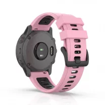   MYBANDZ Sportos két színű szilikon óraszíj - pink (Garmin 20mm Quick Fit)