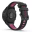 MYBANDZ Sportos két színű szilikon óraszíj - fekete-pink (Garmin 20mm Quick Fit)