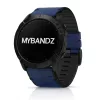 MYBANDZ Bőr és szilikon szíj - éjkék (22mm QuickFit )
