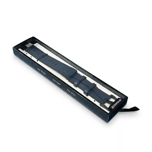 MYBANDZ Bőr és szilikon szíj - éjkék (26mm QuickFit )