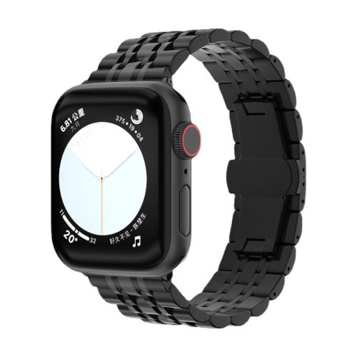 Apple Watch "Pearlmaster" láncszemes fém óraszíj /fekete/ 42/44/45/49 mm