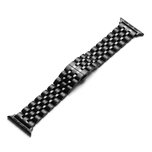 Apple Watch "Pearlmaster" láncszemes fém óraszíj /fekete/ 44/45/46/49 mm