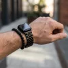Apple Watch "Pearlmaster" láncszemes fém óraszíj /fekete/ 40/41 és 42mm