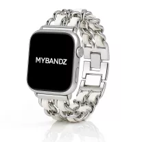 Apple Watch Dubaj óraszíj / ezüst-fehér / 40/41 és 42mm