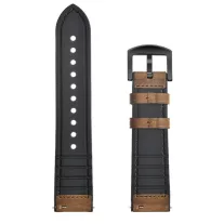   MYBANDZ Kívül puha bőr belül szilikon óraszíj /barna/ 20mm