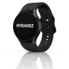 MYBANDZ Sportos szilikon óraszíj Galaxy Watch 4-5-6-7 /fekete-rés nélkül/ 20mm