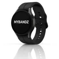   MYBANDZ Sportos szilikon óraszíj Galaxy Watch 4-5-6-7 /fekete-rés nélkül/ 20mm