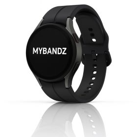   MYBANDZ Sportos szilikon óraszíj Galaxy Watch 4-5-6-7 /fekete-rés nélkül/ 20mm