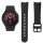 MYBANDZ Sportos szilikon óraszíj Galaxy Watch 4-5-6 /fekete-rés nélkül/ 20mm