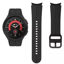   MYBANDZ Sportos szilikon óraszíj Galaxy Watch 4-5-6-7 /fekete-rés nélkül/ 20mm
