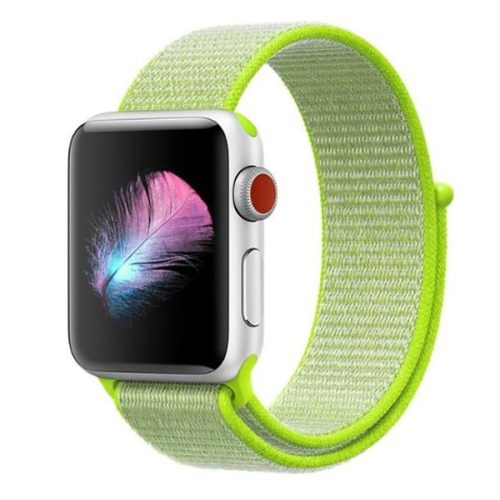 Apple Watch rugalmas szövet óraszíj /neonzöld/ 42/44/45/49 mm