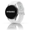 MYBANDZ Sportos szilikon óraszíj Galaxy Watch 4-5-6-7 /fehér-rés nélkül/ 20mm