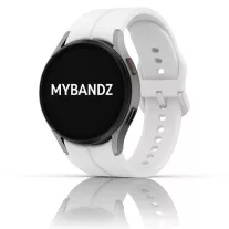   MYBANDZ Sportos szilikon óraszíj Galaxy Watch 4-5-6-7 /fehér-rés nélkül/ 20mm