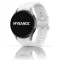 MYBANDZ Sportos szilikon óraszíj Galaxy Watch 4-5-6-7 /fehér-rés nélkül/ 20mm