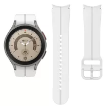   MYBANDZ Sportos szilikon óraszíj Galaxy Watch 4-5-6-7 /fehér-rés nélkül/ 20mm