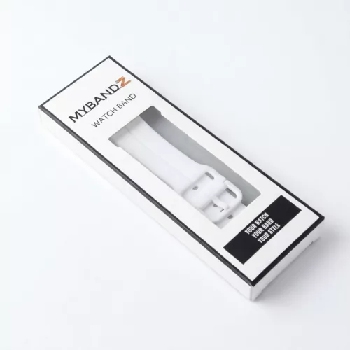 MYBANDZ Sportos szilikon óraszíj Galaxy Watch 4-5-6-7 /fehér-rés nélkül/ 20mm