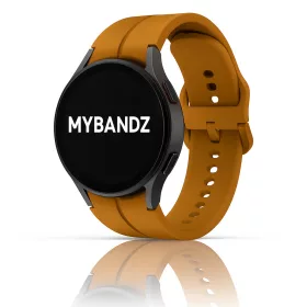   MYBANDZ Sportos szilikon óraszíj Galaxy Watch 4-5-6-7 /mustársárga-rés nélkül/ 20mm