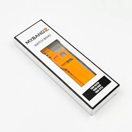 MYBANDZ Sportos szilikon óraszíj Galaxy Watch 4-5-6-7 /mustársárga-rés nélkül/ 20mm